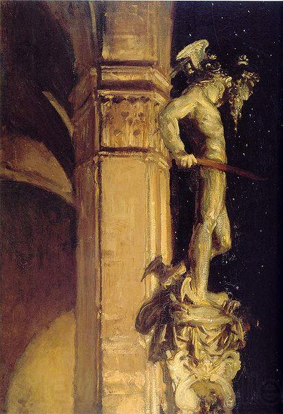 John Singer Sargent Statue of Perseus by Night